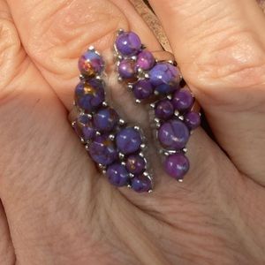 Gem Insider Round Turquoise Band Cluster Ring Sz 9